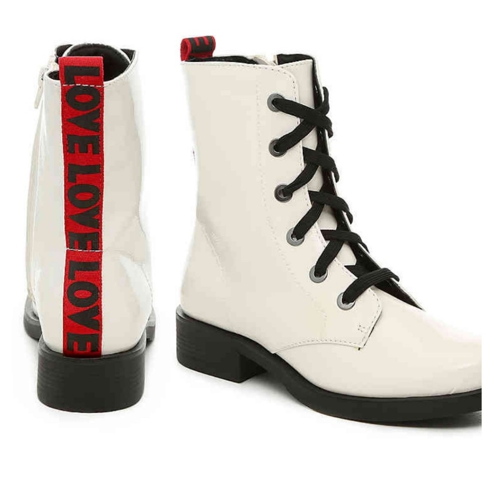 Bamboo Cosmo 04S Combat Boot( off white - Picture 2 of 8